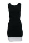 Round Neck Hidden Side Zipper Sleeveless Bodycon Dress