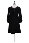 Keyhole Round Neck Little Black Dress