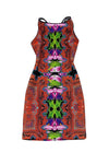 Cocktail Paisley Print Fitted Dress