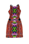 Cocktail Fitted Paisley Print Dress