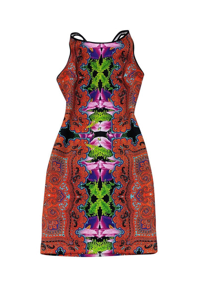 Paisley Print Cocktail Fitted Dress