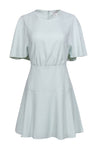 A-line Short Sleeves Sleeves Hidden Back Zipper Draped Spring Party Dress
