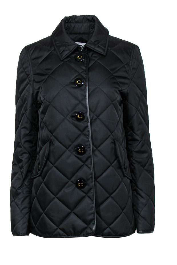 coach quilted hacking jacket