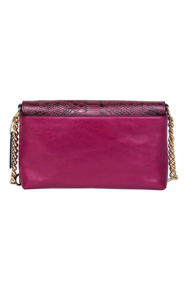 Coach - Mulberry Purple Snakeskin Embossed Crossbody – Current Boutique
