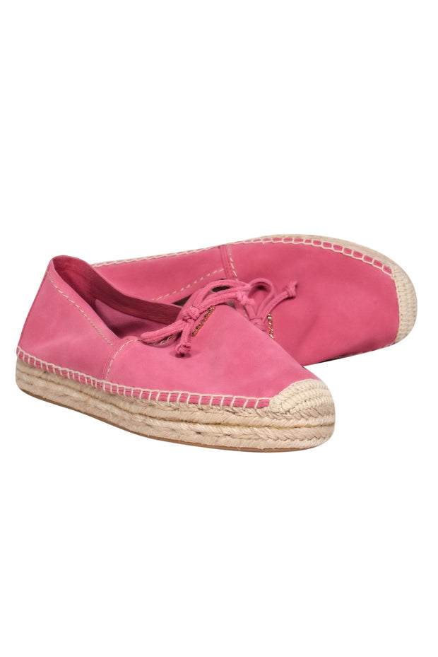 Coach - Pink Suede Espadrilles Sz  – Current Boutique