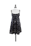 Hidden Back Zipper Spaghetti Strap General Print Dress