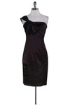 Sophisticated Hidden Back Zipper Above the Knee Evening Dress With a Bow(s)