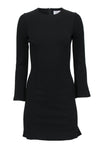 Tall Tall Ribbed Fitted Bell Sleeves Round Neck Dress