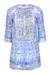 Tall Embroidered Sheer Snap Closure Summer Tunic