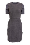 Back Zipper Short Sleeves Sleeves Sheath Round Neck Sheath Dress