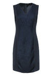 V-neck Sheath Two-Toned Print Sheath Dress