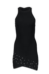 Scoop Neck Sleeveless Hidden Back Zipper Bodycon Dress/Little Black Dress