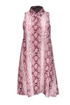 Silk Animal Snake Print Dress