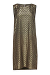 Tall A-line High-Low-Hem Round Neck Sleeveless Dress