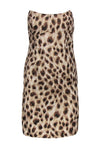 Strapless Animal Leopard Print Sweetheart Hidden Back Zipper Sheath Sheath Dress/Party Dress