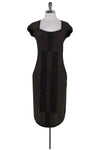 Tall Cap Sleeves Fitted Above the Knee Round Neck Dress