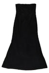 Strapless Beaded Trim Silk Sequined Back Zipper Maxi Dress