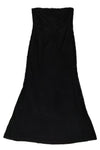 Strapless Silk Beaded Trim Back Zipper Sequined Maxi Dress