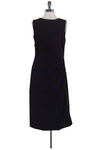 Sophisticated Back Zipper Gathered Below the Knee General Print Round Neck Dress