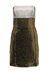 Strapless Vintage Fitted Sequined Short Party Dress