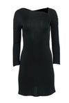 Sexy Sheath Long Sleeves Silk Gathered Fitted Stretchy Asymmetric Sheath Dress/Evening Dress/Little Black Dress