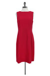 Sophisticated Sheath Fitted Back Zipper Wool Sleeveless Round Neck Sheath Dress