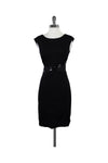 Sleeveless Sheath Beaded Sequined Mesh Hidden Back Zipper Sheath Dress/Little Black Dress