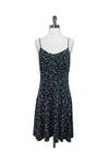 General Print Polyester Spaghetti Strap Tank Below the Knee Dress