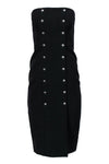 Sexy Sheath Tube Polyester Button Front Cocktail Sheath Dress/Evening Dress/Midi Dress