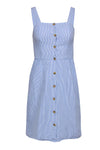 Cotton Striped Print Summer Sleeveless Sheath Sheath Dress