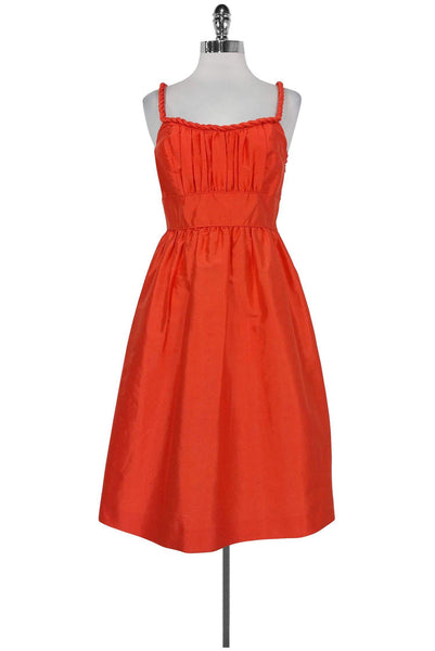 Pocketed Full-Skirt Collared Cocktail Party Dress