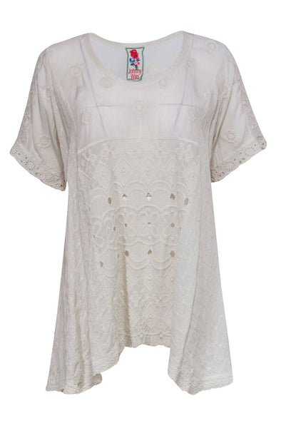 Short Sleeves Sleeves High-Low-Hem Round Neck Beach Dress/Kaftan/Tunic