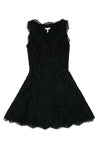 Fit-and-Flare Gathered Fitted Plunging Neck Party Dress