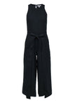 Polyester Round Neck Tie Waist Waistline Fitted Self Tie Button Closure Illusion Evening Dress/Jumpsuit/Maxi Dress