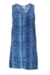 Shift Animal Snake Print Sleeveless Silk Dress