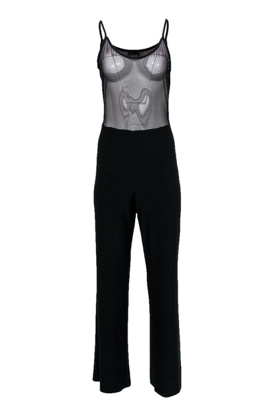 Stretchy Sheer Mesh Jumpsuit