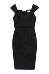 Sheath Banding Pleated Cap Sleeves Sheath Dress/Evening Dress