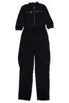 Pocketed Front Zipper Drawstring Jumpsuit