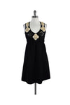 A-line Sleeveless Polyester Elasticized Empire Waistline Scoop Neck Dress