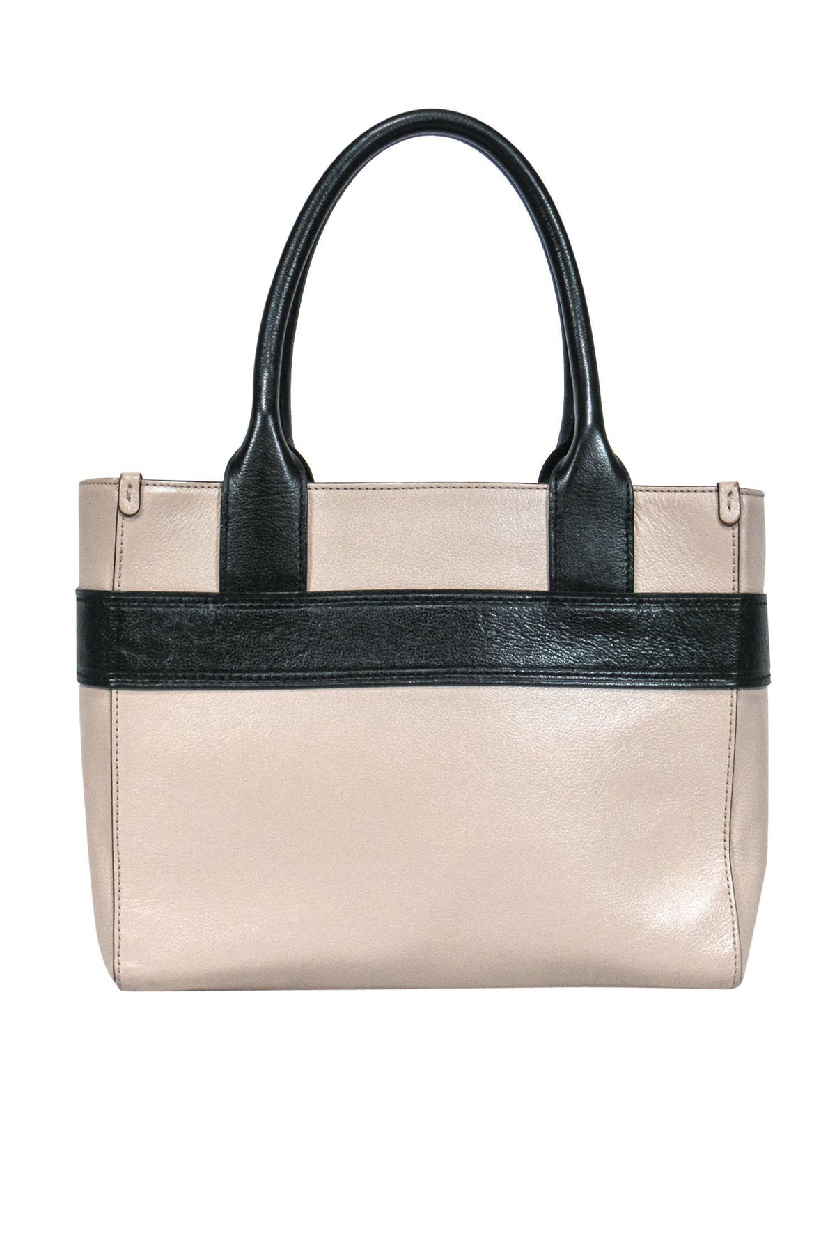 Shop Our Kate Spade - Beige & Black Pebbled Leather Tote w/ Bow ...