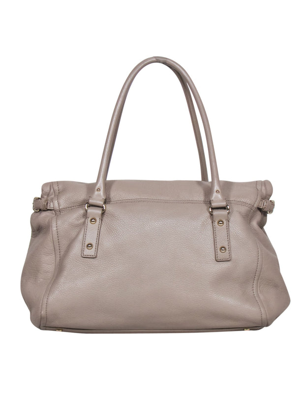 Kate Spade - Beige Pebbled Leather Fold-Over Slouchy Hobo Bag – Current  Boutique