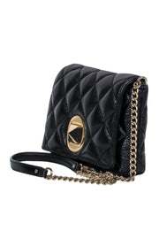 Kate Spade - Black Leather Quilted Crossbody w/ Chain Strap – Current  Boutique
