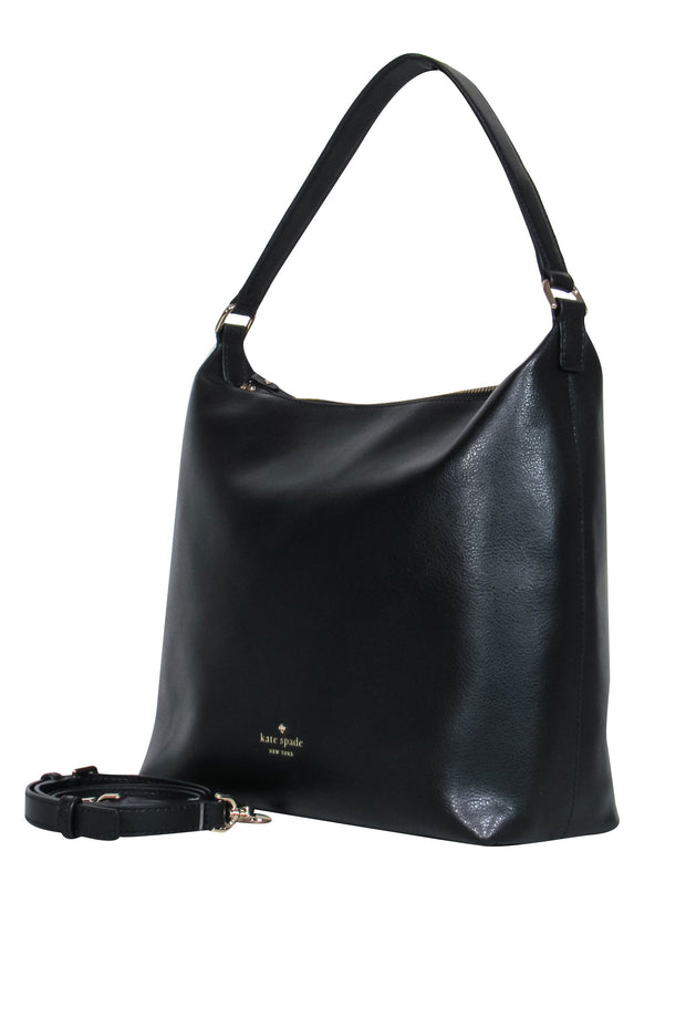 Kate Spade - Black Leather Satchel Bag – Current Boutique