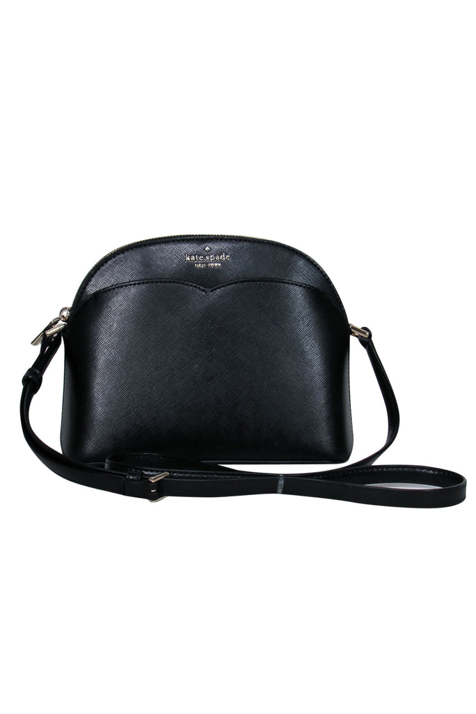 Kate Spade - Black Leather Structured Crossbody – Current Boutique