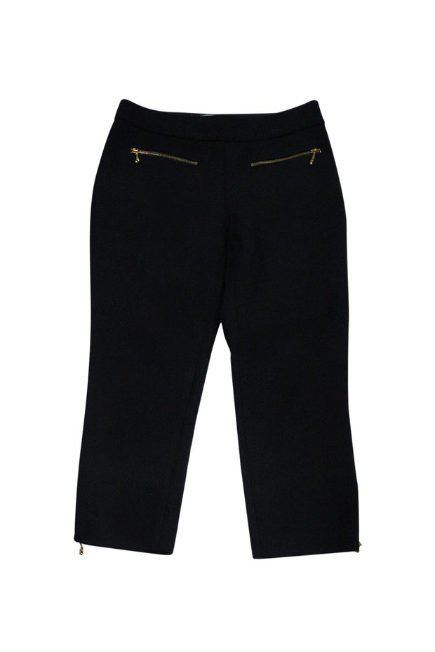 Kate Spade - Black Pants w/ Gold Zippers Sz 0 – Current Boutique