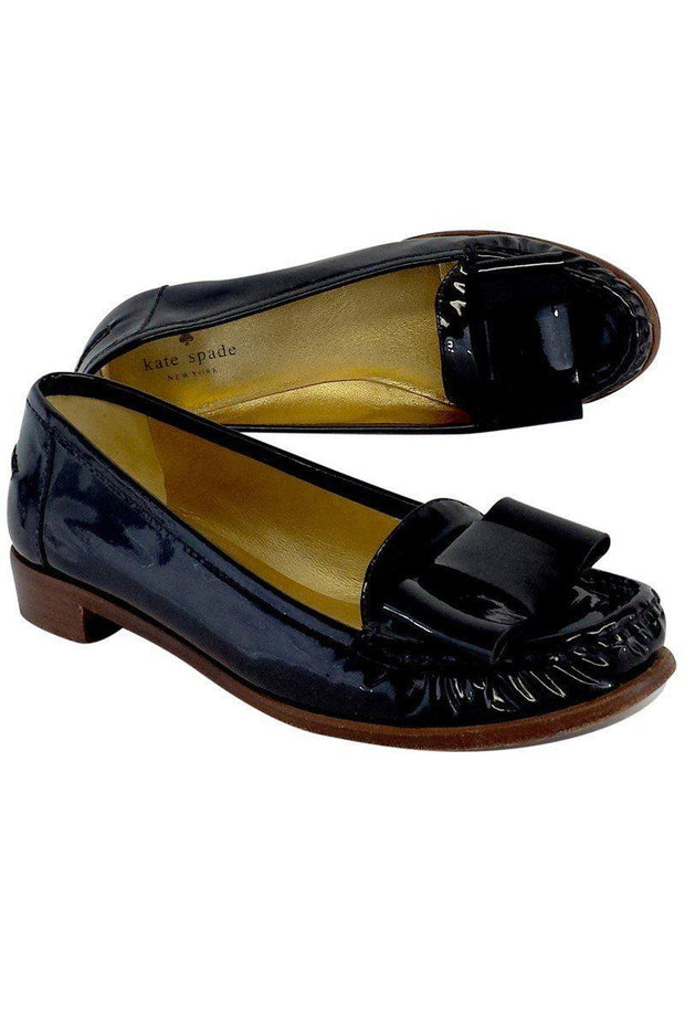 Kate Spade - Black Patent Leather Loafers Sz 6 – Current Boutique