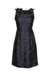 Hidden Back Zipper Slit Polka Dots Print Dress With Ruffles