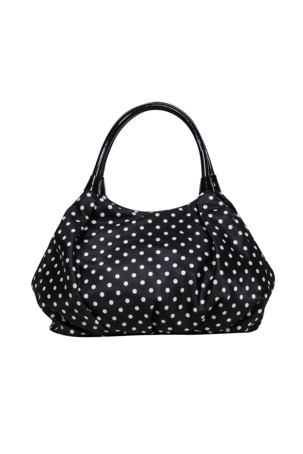 Kate Spade - Black & White Polka dot Top Handle Shoulder Bag – Current  Boutique