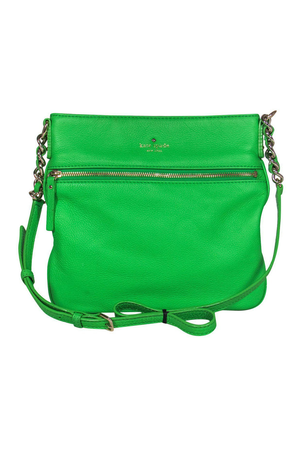 Kate Spade - Kelly Green Pebbled Leather Crossbody – Current Boutique
