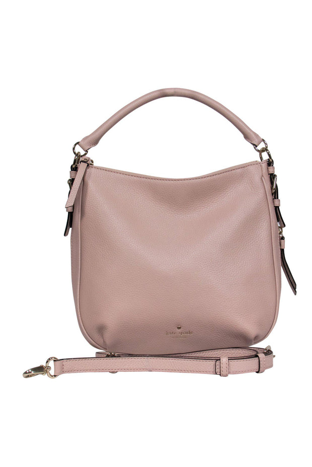 Kate Spade - Light Pink Pebbled Leather Expandable Shoulder Bag – Current  Boutique